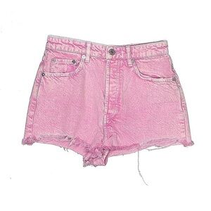 High wise waist pink denim short. Zara size 6 100% cotton